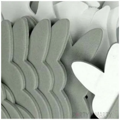 naklejki piankowe wielkanocne szare kroliki titanum 24 szt