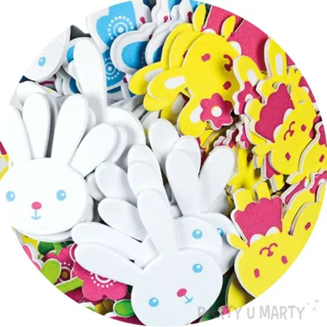 naklejki piankowe wielkanocne zajace titanum 100 szt