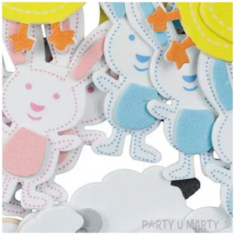 naklejki piankowe wielkanocne zwierzaczki titanum 12 szt