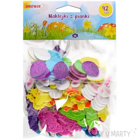 naklejki piankowe wielkanocny mix brewis 92 szt