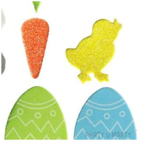 naklejki piankowe zajaczek i pisanki titanum 48 szt