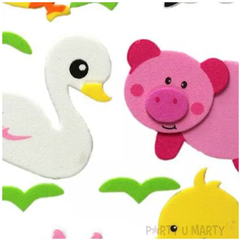 naklejki piankowe zwierzeta na wsi titanum 6 szt