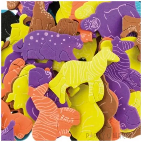 naklejki piankowe zwierzeta safari mix brewis 98 szt