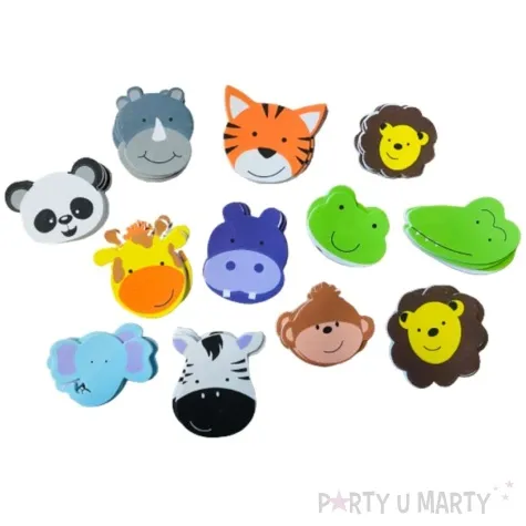 naklejki piankowe zwierzeta zoo mix brewis 36 szt