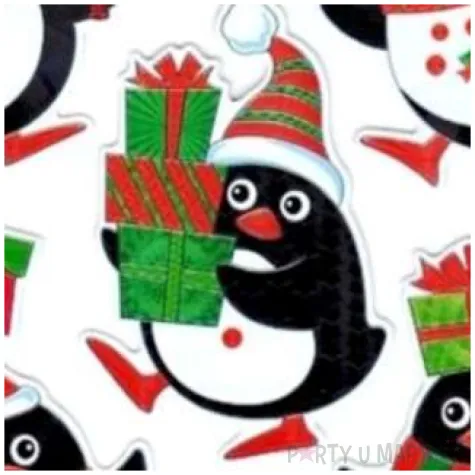 naklejki pingwinki holograficzne arpex arkusz