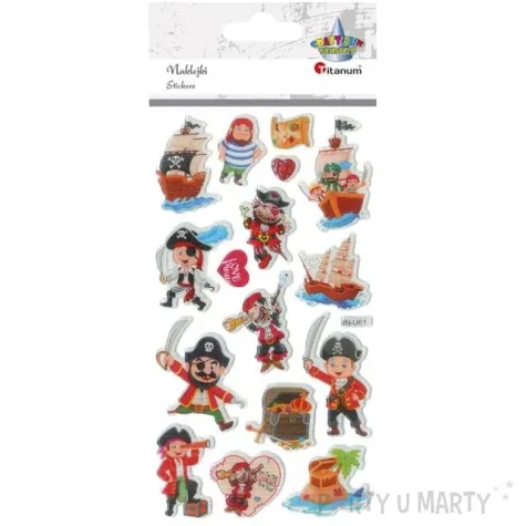 naklejki piraci i korsarze mix titanum 16 szt