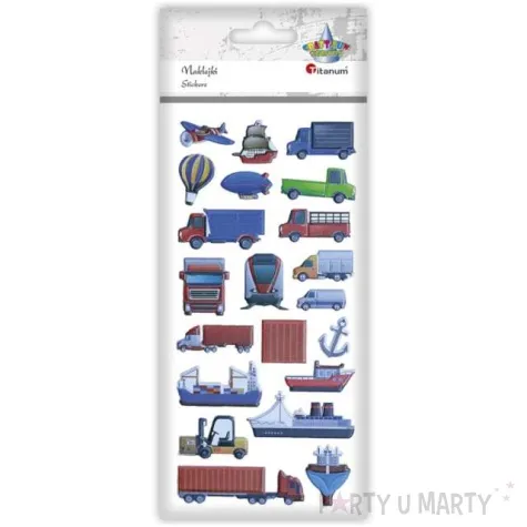 naklejki pojazdy i kontenery wypukle mix titanum 21 szt