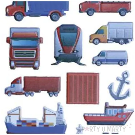 naklejki pojazdy i kontenery wypukle mix titanum 21 szt