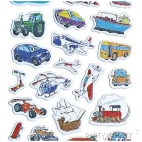 naklejki pojazdy rozne wypukle mix titanum 34 szt