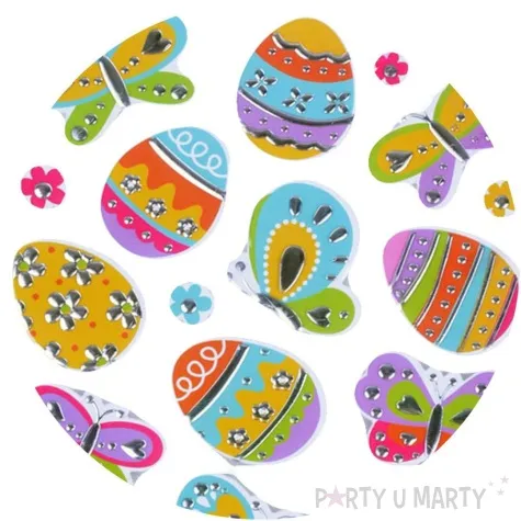 naklejki posrebrzane jajka i motyle arpex