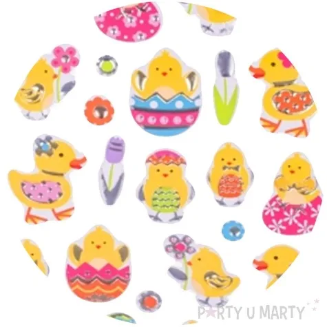 naklejki posrebrzane kurczaki arpex