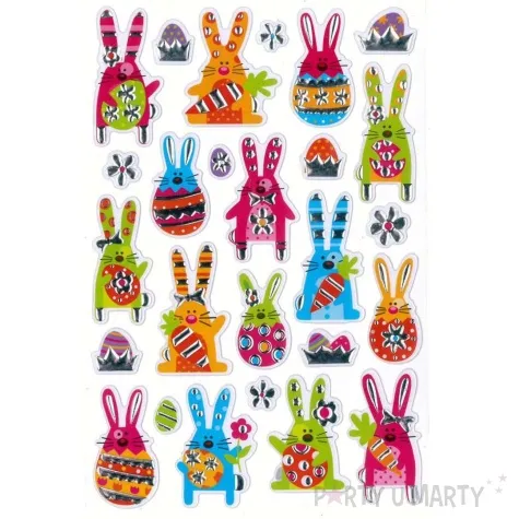 naklejki posrebrzane zajaczki arpex