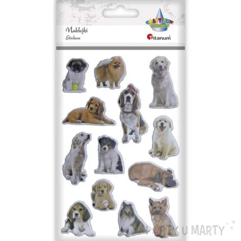 naklejki psy rasowe mix titanum 13 szt