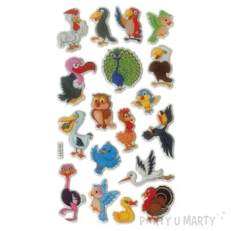 naklejki ptaki i ptaszki mix titanum 18 szt