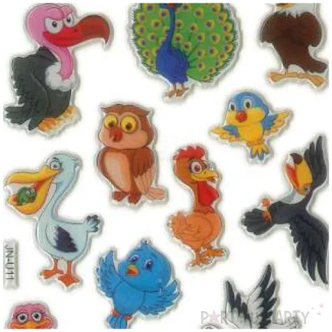 naklejki ptaki i ptaszki mix titanum 18 szt