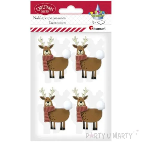 naklejki reniferki titanum 8 szt