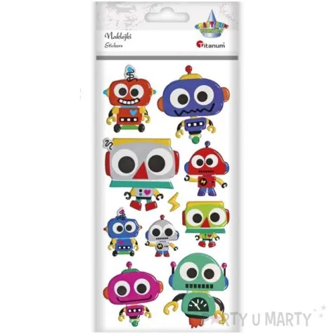 naklejki roboty z antenkami mix titanum 10 szt