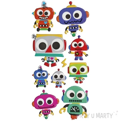 naklejki roboty z antenkami mix titanum 10 szt