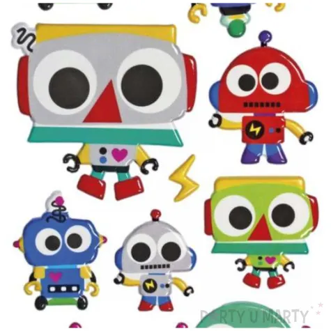 naklejki roboty z antenkami mix titanum 10 szt