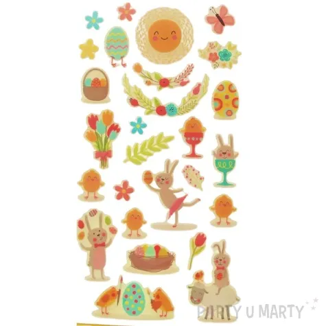 naklejki samoprzylepne wialkanocne ozdoby brewis 26 szt