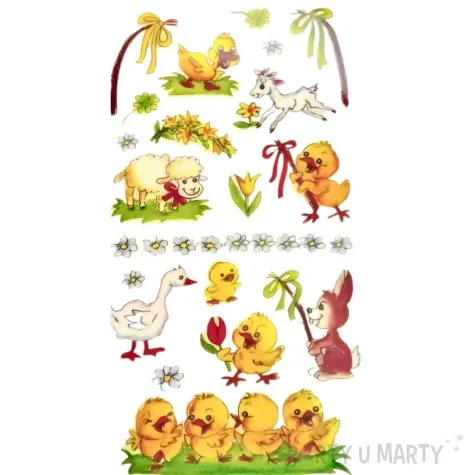 naklejki samoprzylepne wielkanocne kurczaczki brewis 23 szt