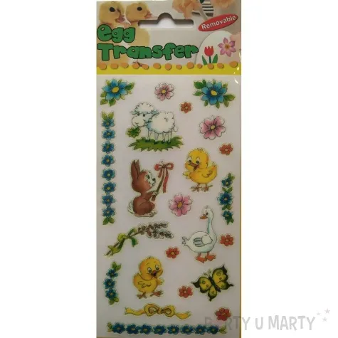 naklejki samoprzylepne wielkanocne kwiatki i zwierzatka brewis 23 szt