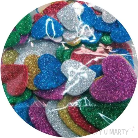 naklejki serca brokatowy mix aliga