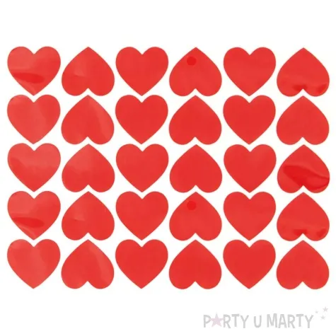 naklejki serca czerwony partypal 30 szt