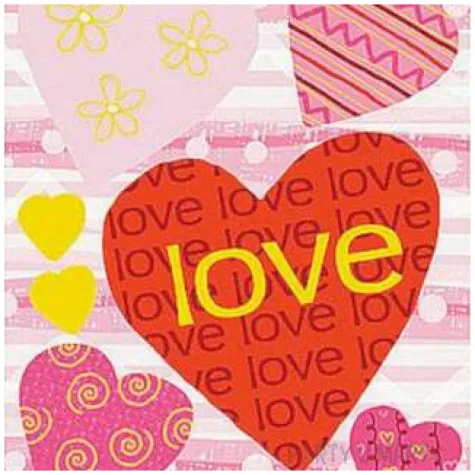 naklejki serca love 2 mix titanum