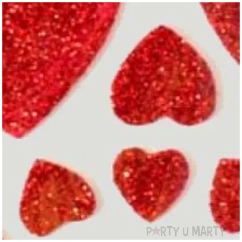 naklejki serca w brokacie aliga 20 szt