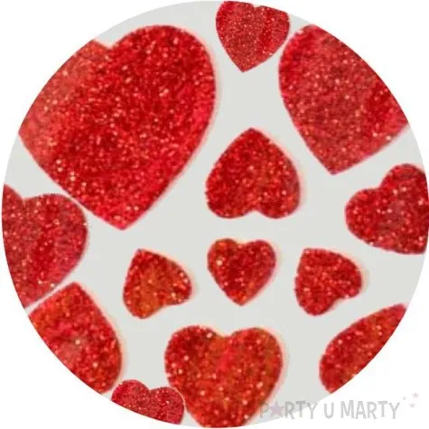 naklejki serca w brokacie aliga 20 szt