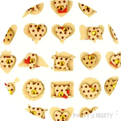 naklejki serca w kropki titanum