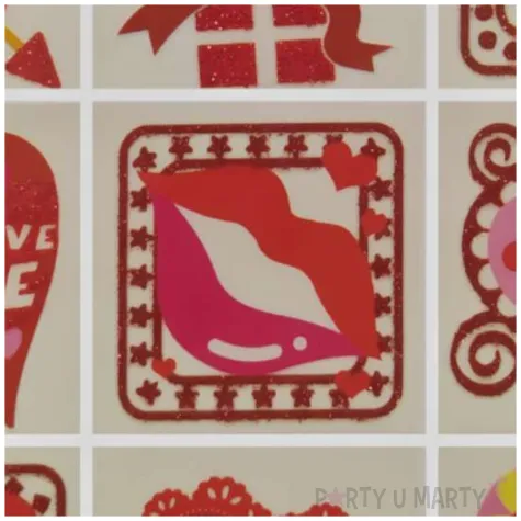 naklejki serca z brokatem brewis 9 szt