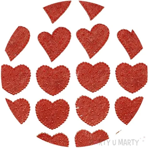 naklejki serduszka z krysztalkami mix titanum