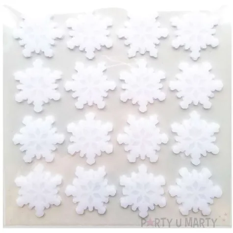 naklejki sniezynki zelowe biale aliga 19x19 cm