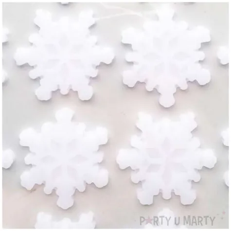 naklejki sniezynki zelowe biale aliga 19x19 cm