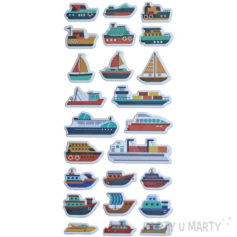 naklejki statki i kontenerowce mix titanum 24 szt