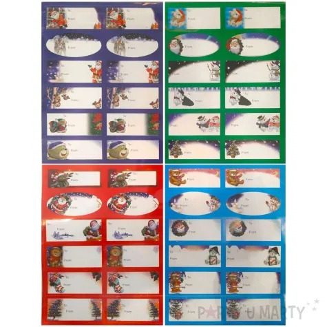 naklejki swiateczn etykiety na prezenty brewis 48 szt