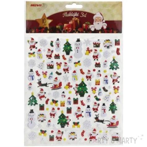 naklejki swiateczna goraczka foliowe 3d brewis 94 szt