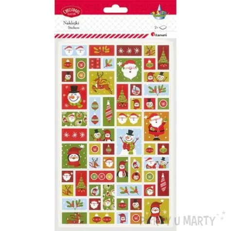 naklejki swiateczne elementy mix titanum 2 arkusze