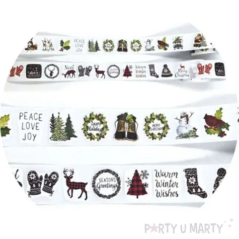 naklejki swiateczne elementy na tasmie mix titanum 2 szt