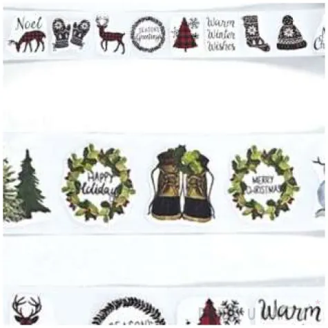 naklejki swiateczne elementy na tasmie mix titanum 2 szt