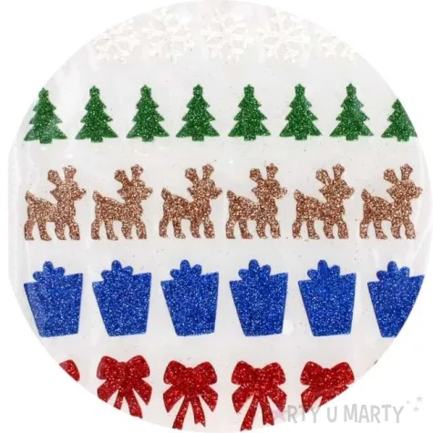 naklejki swiateczne elementy piankowe z brokatem brewis 33 szt