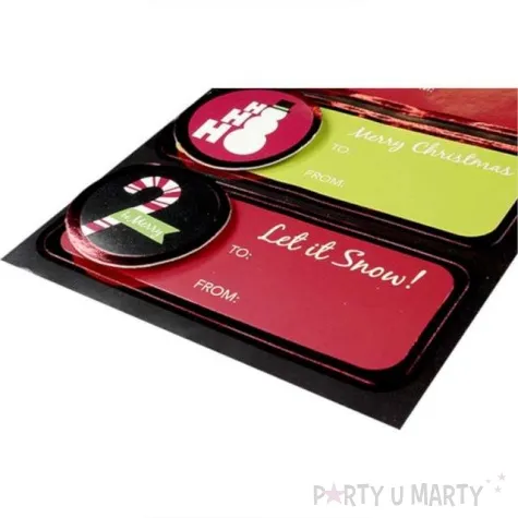 naklejki swiateczne etykiety na prezenty titanum 5 szt