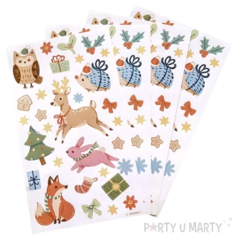 naklejki swiateczne zwierzatka arpex 4 szt