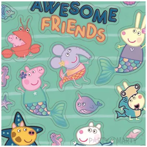 naklejki swinka peppa awesome friends grabo 24 szt