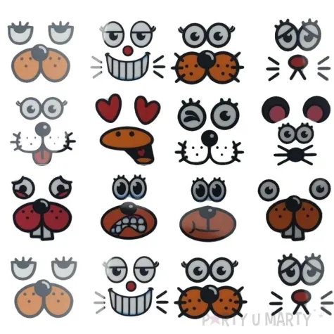 naklejki tatuaze na jajka zwierzatka arpex