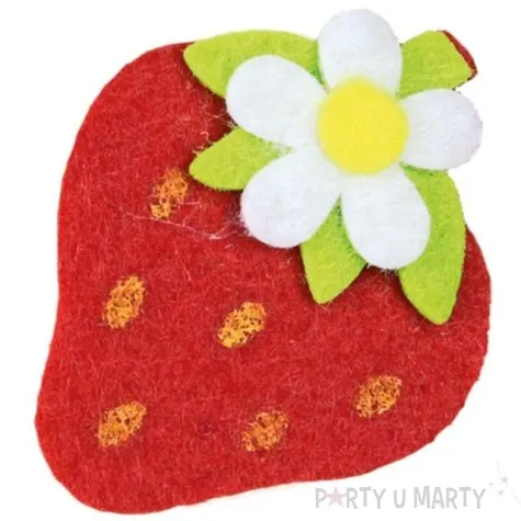 naklejki truskawki z kwiatkiem titanum 12 szt