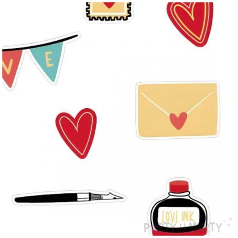 naklejki walentynki partypal 18 szt