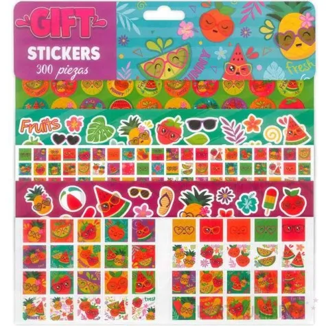 naklejki wesole owoce titanum 300 szt